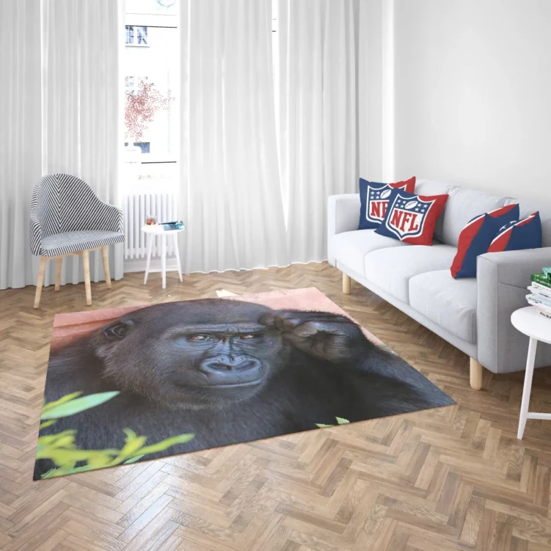 Gorilla Wise Eyes Primate Introspection Rug 2