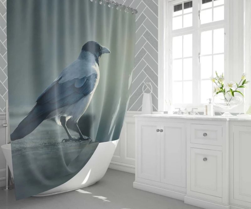 Graceful Bird in Natural Habitat Shower Curtain 1