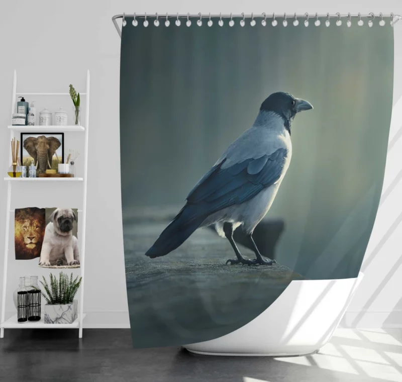 Graceful Bird in Natural Habitat Shower Curtain