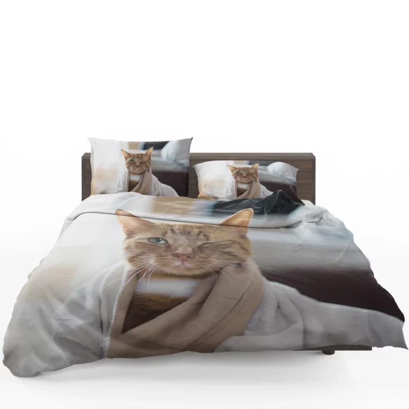 Graceful Cat Curiosity Bedding Set