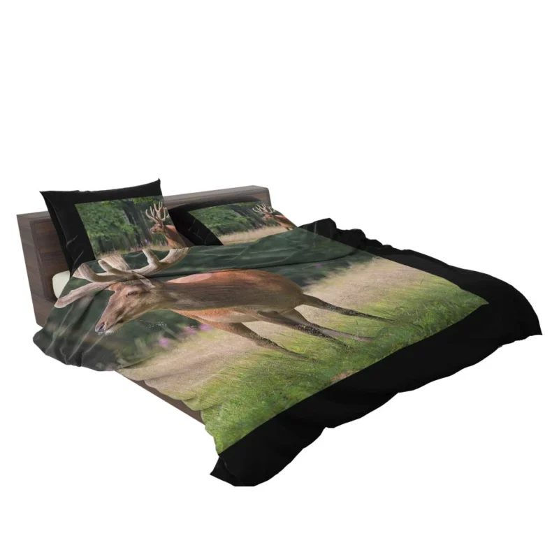 Graceful Deer Amidst Nature Beauty Bedding Set 2