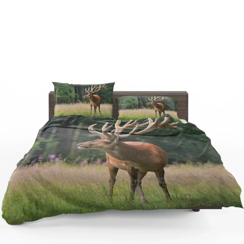 Graceful Deer Amidst Nature Beauty Bedding Set