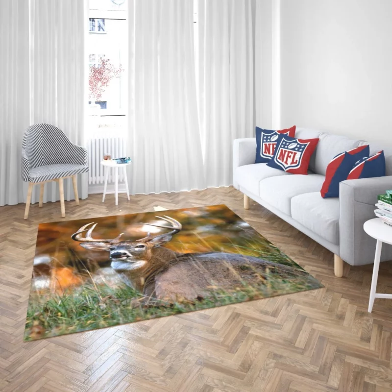 Graceful Deer Beauty in Motion Rug 2