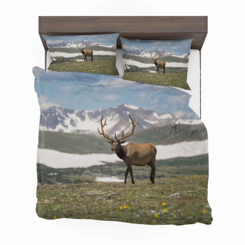 Graceful Deer in Serene Landscape Bedding Set 1