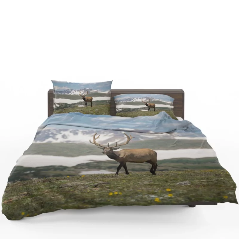 Graceful Deer in Serene Landscape Bedding Set