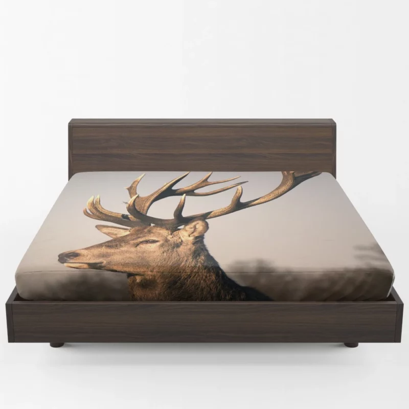 Graceful Deer in the Wild Silent Beauty Fitted Sheet