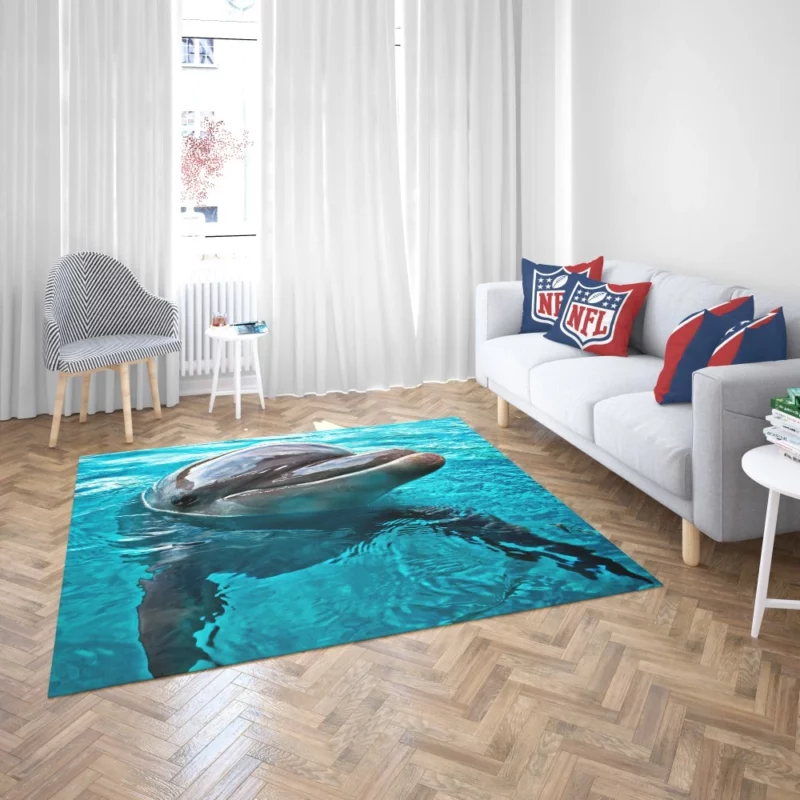 Graceful Dolphin Aquatic Elegance Rug 2