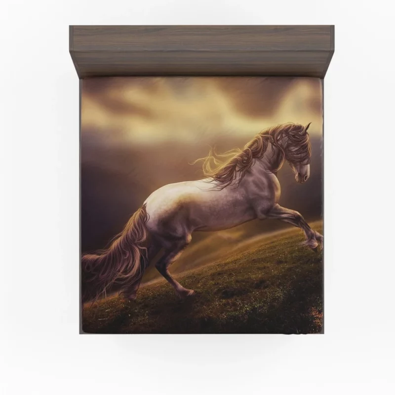 Graceful Elegance Majestic Horse Charm Fitted Sheet 1