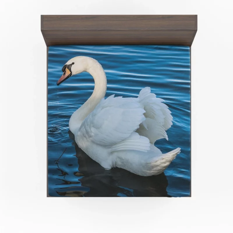 Graceful Elegance Mute Swan Fitted Sheet 1