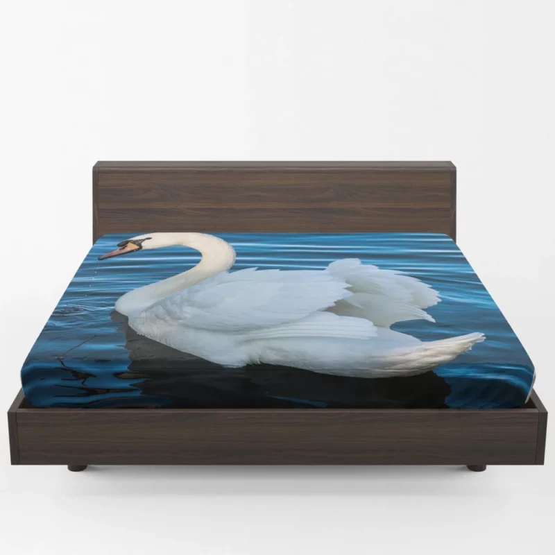 Graceful Elegance Mute Swan Fitted Sheet