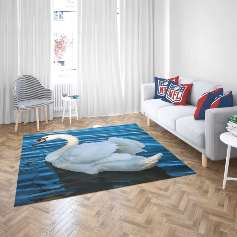 Graceful Elegance Mute Swan Rug 2