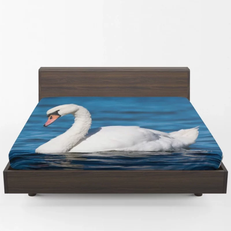 Graceful Waters Elegance of the Mute Swan Fitted Sheet