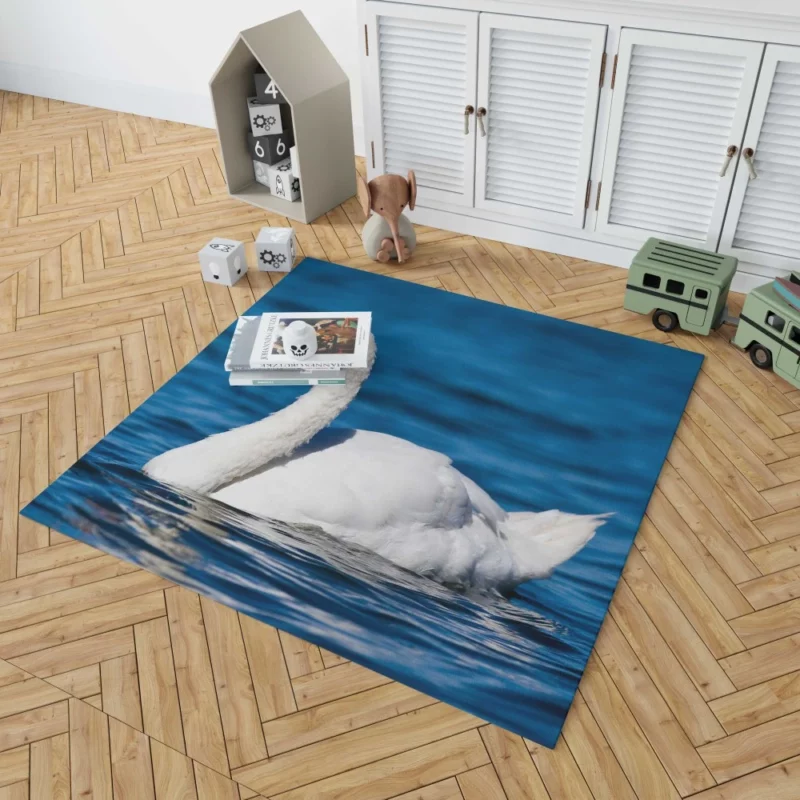 Graceful Waters Elegance of the Mute Swan Rug 1