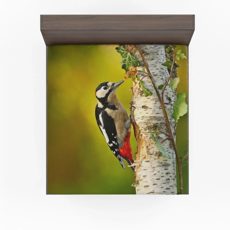 Great Spotted Woodpecker Playful Essence Fitted Sheet 1