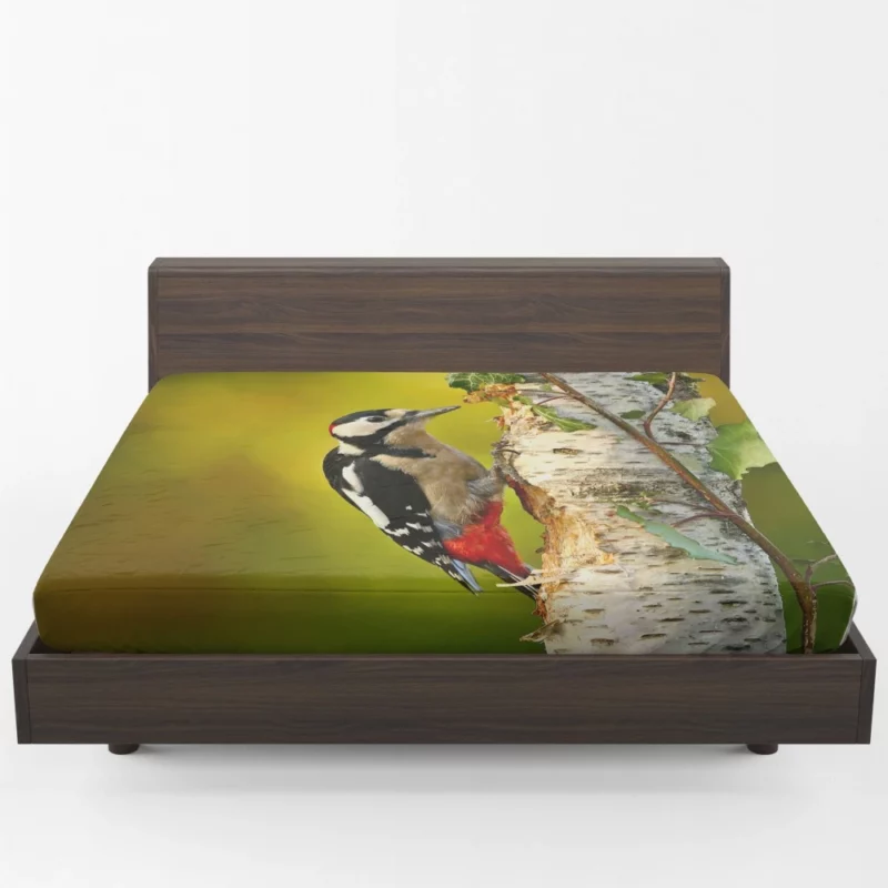 Great Spotted Woodpecker Playful Essence Fitted Sheet