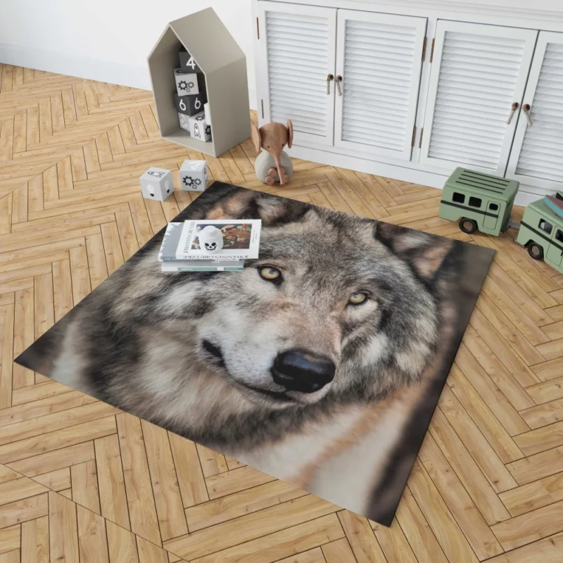 Grey Wolf Mysterious Charm Rug 1