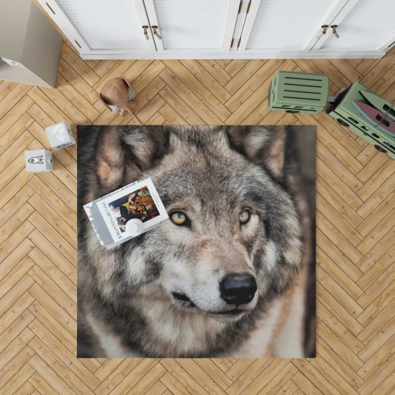 Grey Wolf Mysterious Charm Rug