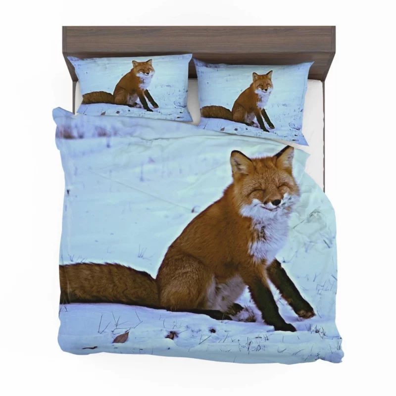 Happy Red Fox Winter Adventure Bedding Set 1