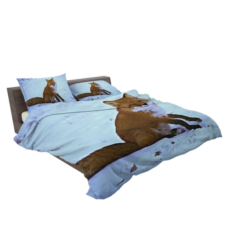 Happy Red Fox Winter Adventure Bedding Set 2