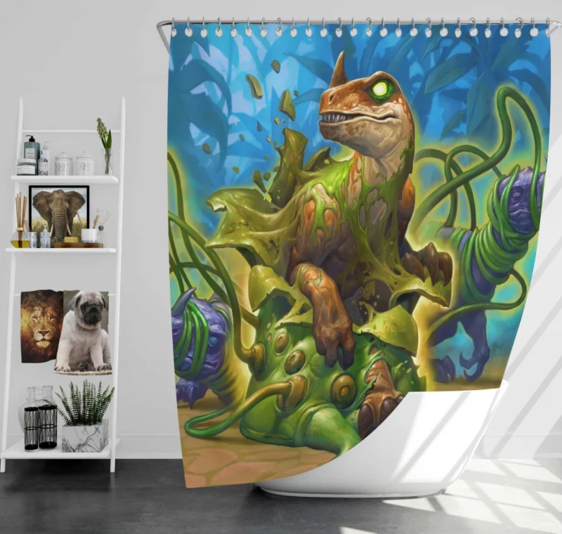 Hearthstone Dinosaur Mythical Quest Shower Curtain