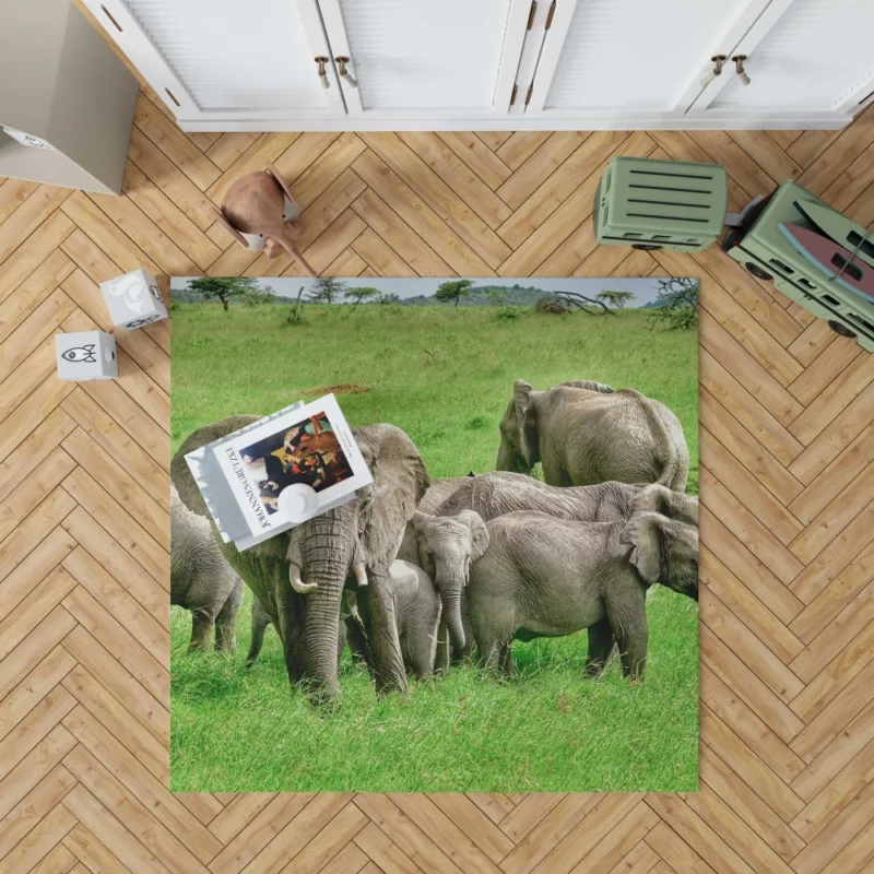 Heartwarming Bond Elephant Unity Rug