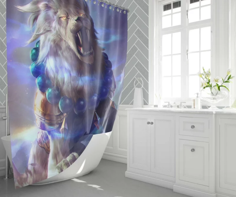 Heroes of Newerth Lion Courageous Roar Shower Curtain 1