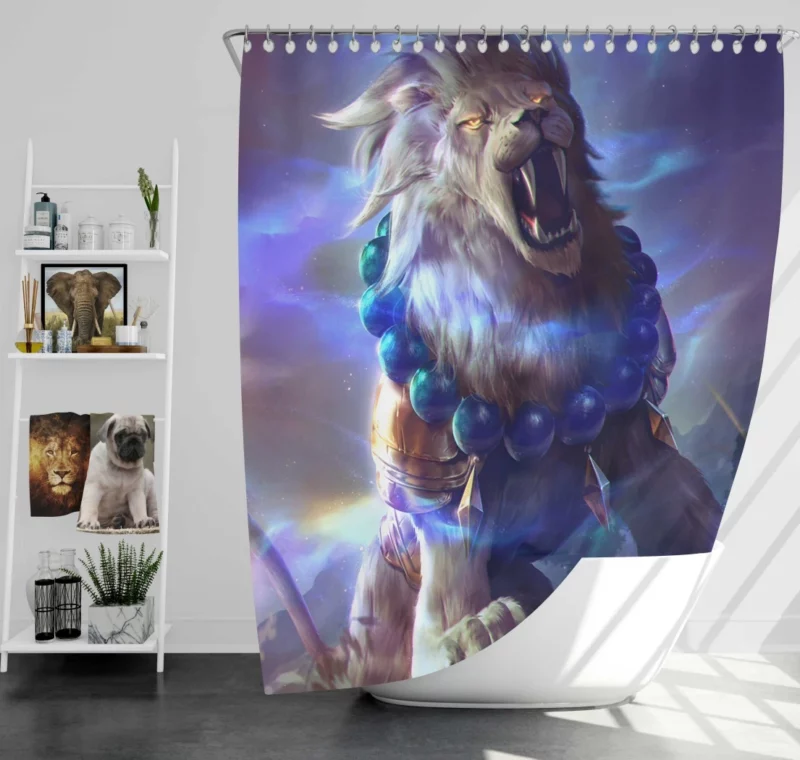 Heroes of Newerth Lion Courageous Roar Shower Curtain