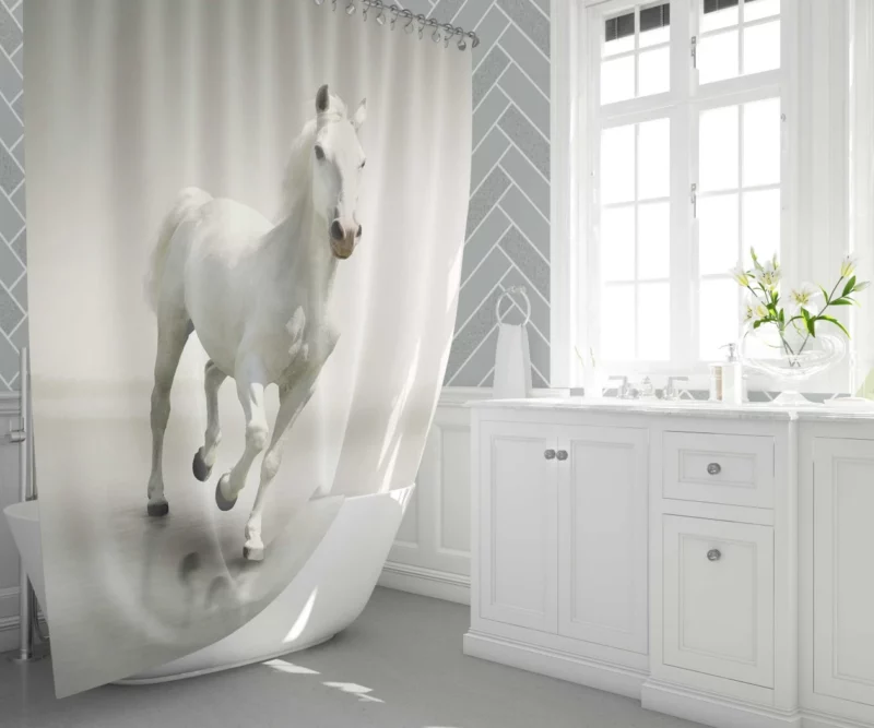 Horse Majestic Stride Wilderness Beauty Shower Curtain 1