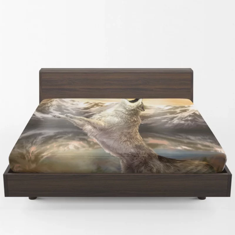 Howling Wolf Mountain Serenade Fitted Sheet