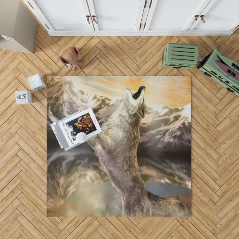 Howling Wolf Mountain Serenade Rug