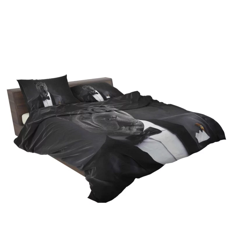 Humorous Dog in Suit Canine Elegance Bedding Set 2