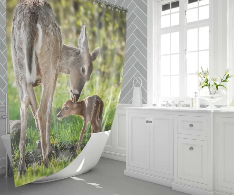 Innocence Baby Deer Shower Curtain 1