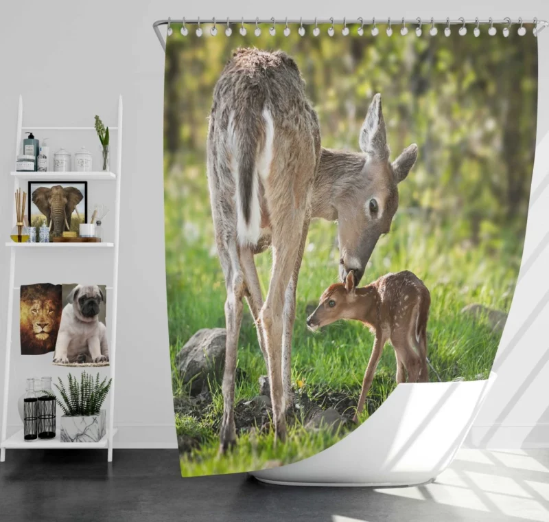 Innocence Baby Deer Shower Curtain