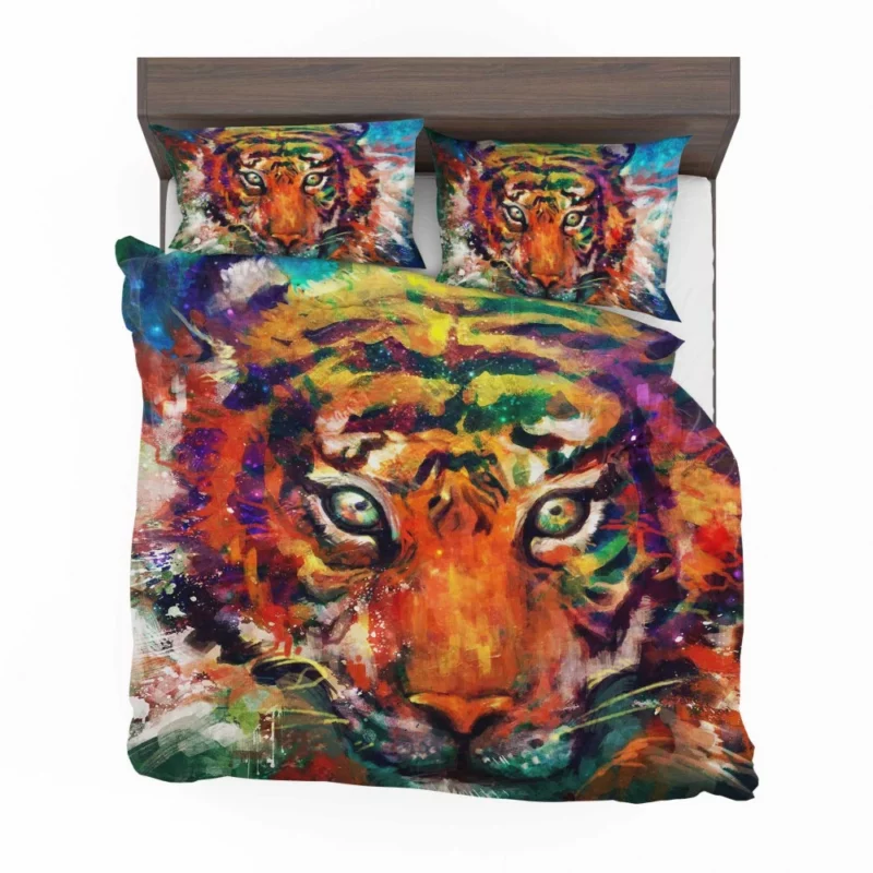 Intense Gaze Tiger Untamed Stare Bedding Set 1