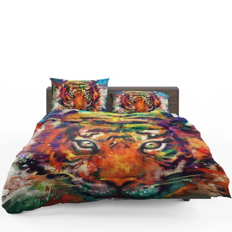 Intense Gaze Tiger Untamed Stare Bedding Set