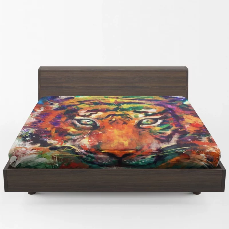 Intense Gaze Tiger Untamed Stare Fitted Sheet