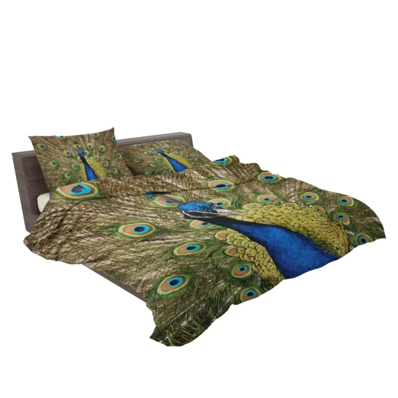 Iridescent Blue Peacock Australia Gem Bedding Set 2