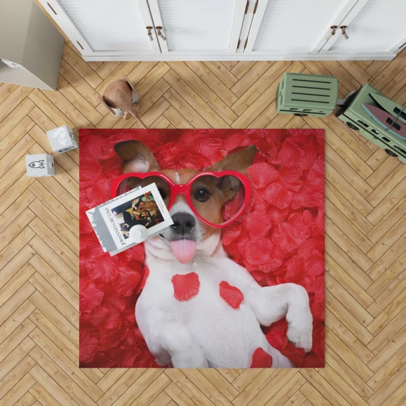 Jack Russell Terrier Heartfelt Love Rug