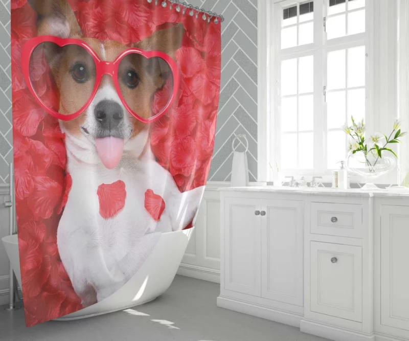 Jack Russell Terrier Heartfelt Love Shower Curtain 1