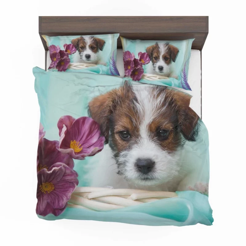 Jack Russell Terrier Puppy Playful Antics Bedding Set 1