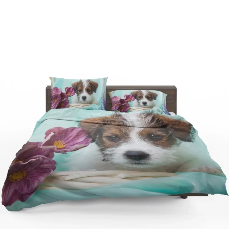 Jack Russell Terrier Puppy Playful Antics Bedding Set