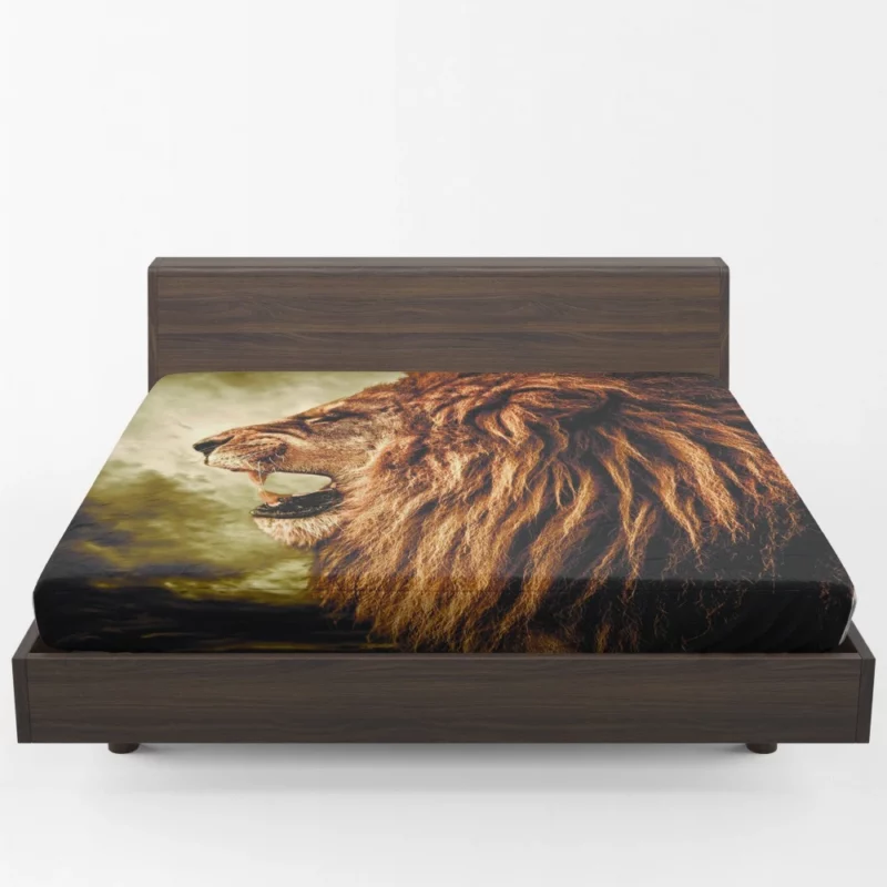 Jungle Monarch Lion Mighty Roar Fitted Sheet