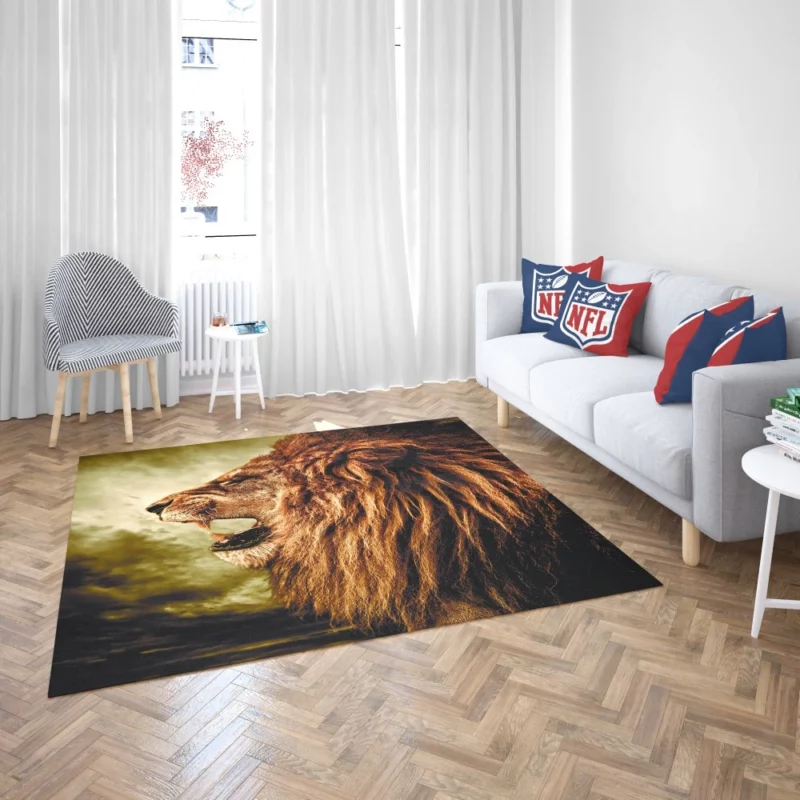 Jungle Monarch Lion Mighty Roar Rug 2