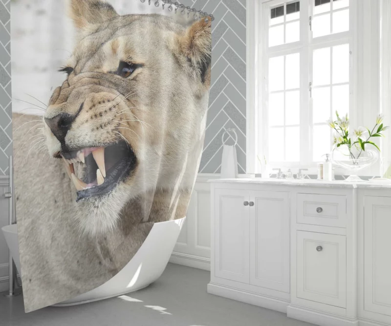 Jungle Monarch Lion Proud Roar Shower Curtain 1