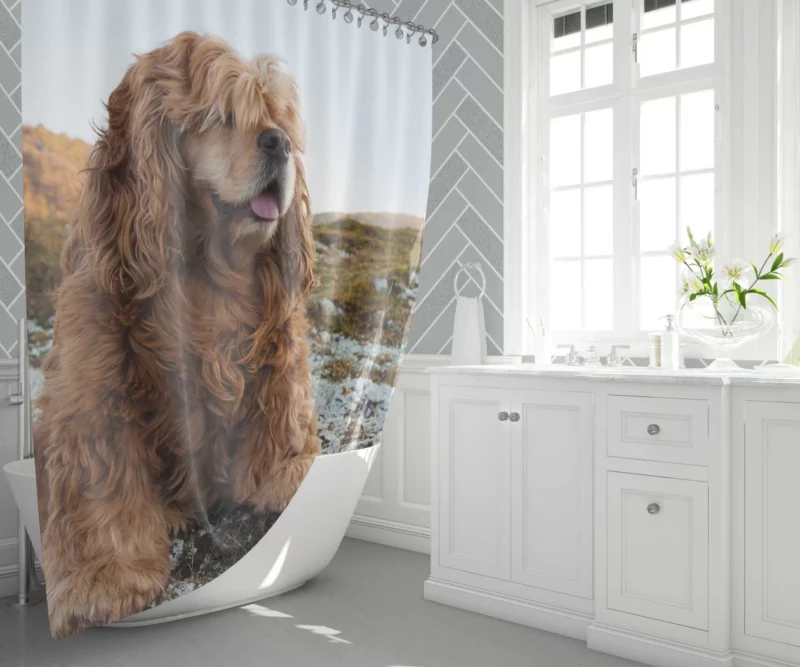 King Charles Spaniel Elegance Shower Curtain 1