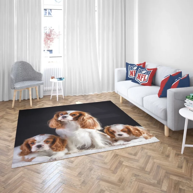 King Charles and Puppies Furry Bliss Rug 2