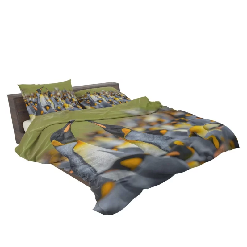 King Penguin in Icy Blur Avian Majesty Bedding Set 2