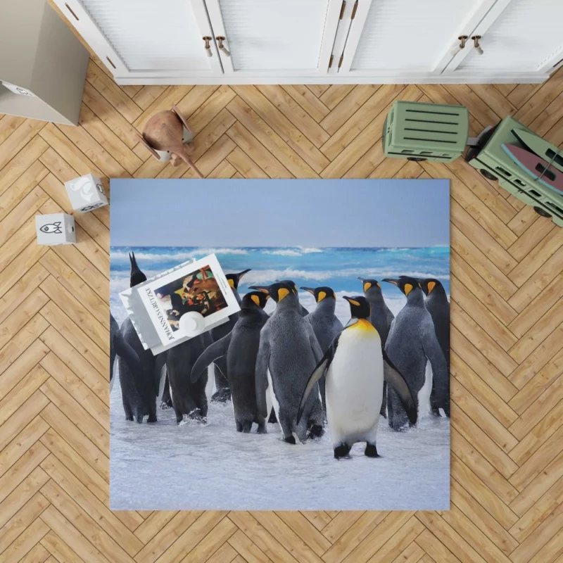 King Penguins Oceanic Splendor Rug