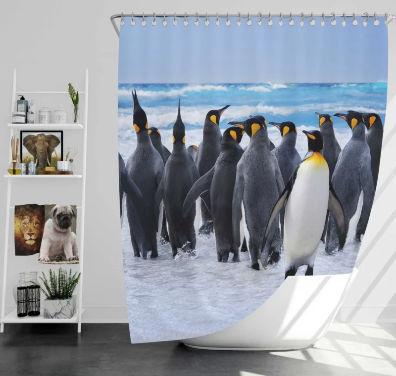 King Penguins Oceanic Splendor Shower Curtain