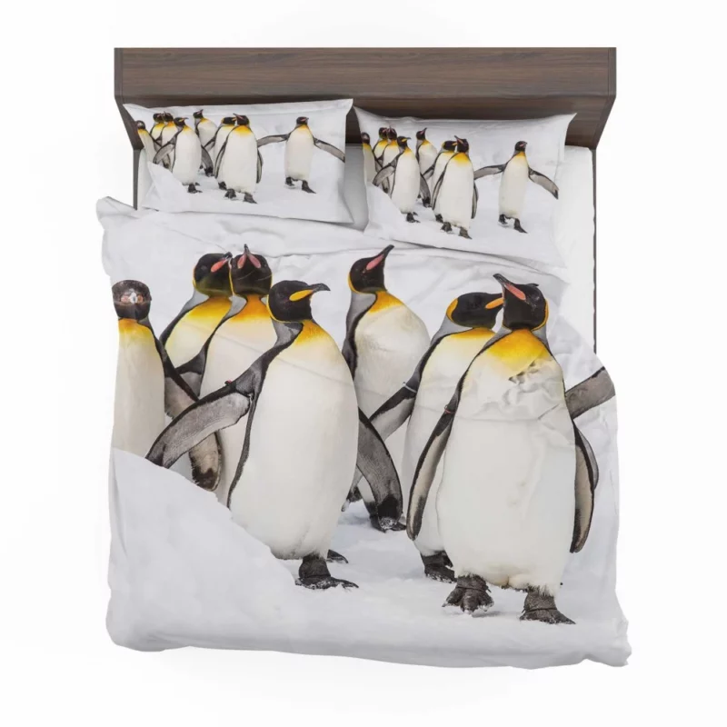 King Penguins in Majestic Form Regal Beauty Bedding Set 1